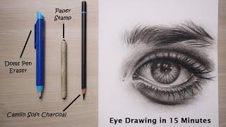 Eye Drawing in Just 15 Minutes with Basic Tools | Eye Drawing for Beginners #sketchbookbyabhishek