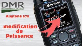 Anytone 878 Modification de puissance