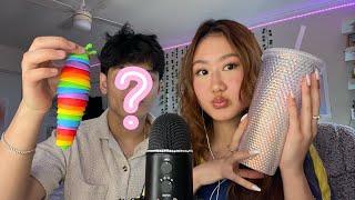 ASMR with my BOYFRIEND (first time trying asmr)