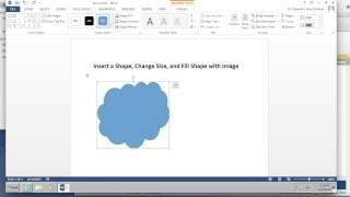 Insert a Shape, Change the Size, and Fill with an Image