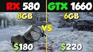 GTX 1660 vs RX 580 Test in 8 Games