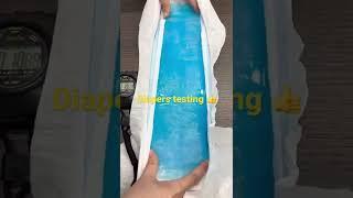 Baby Diaper Absorption Test, ultra thin, high absorptionLet's watch the video to see the effect～