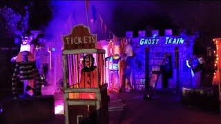 Our Halloween 2023 Yard Display / Carnival Circus Horror Theme with Ghost Train & Scary Scarecrows