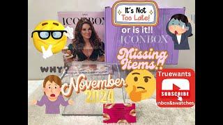 IPSY ICON November 2024 LATE & Missing Items & Missing Beauty Boost Too!!  Unboxing Swatches Addon