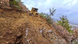 Langes Arbeitsvideo des Raubtier-Bulldozers Caterpillar D7G #Bulldozer #Caterpillar #Dozer