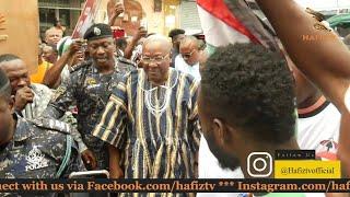 Grand arrival: H.E John Mahama receives a warm welcome at the National Chief Imam's residence