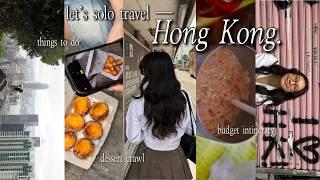 3 days ALONE in hong kong  budget travel itinerary, delicious pastries/foods, exploring a NEW city