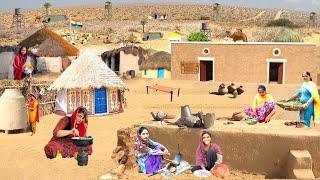 Desert Women Morning Routine Cooking Traditional Food | Antiquated Village Food | Village Life