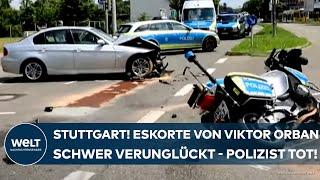 STUTTGART: Eskorte von Ungarns Regierungschef Victor Orbán schwer verunglückt - Polizist tot!