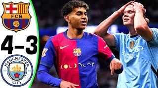 Barcelona vs Manchester City 4-3 - All Goals and Highlights - 2024  HAALAND