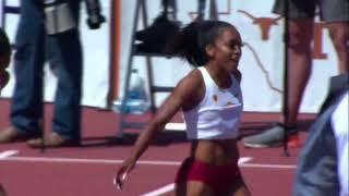 TEXAS RELAYS 2022 : BARNES (USC) WINS 100M SUB 11 WITH WIND AIDED FOR HER AND BAYLARK (ARKANSAS)