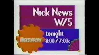 Nickelodeon Nick News W/5 1993 Promo