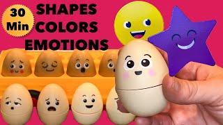 Learning Video Compilation for Toddlers | Learn Shapes Colors & Emotions | Count with Sunny Bunnies