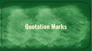 Grammar Wired! 7th Grade Quotation marks