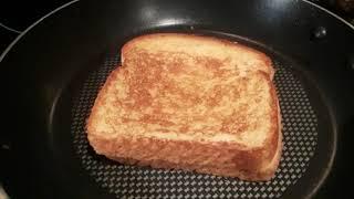 Cooking with HONEST GAS- perfect, crispy, golden grilled cheese.