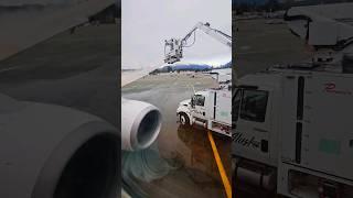 how to de-ice an airplane in Alaska #plane #aviation #shorts