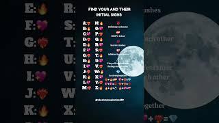 FIND YOUR AND THEIR INITIAL SIGNS #shorts #love #initials