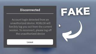 I Made a Fake Warning to Scare Roblox Players