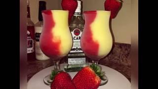 How to make a Strawberry Pina Colada Daiquiri (Miami Vice)