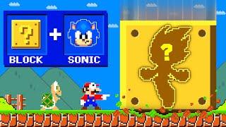Super Mario Bros. but Mario Can Combine Mystery Box With All Sonic Characters
