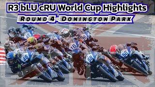2024 FIM Yamaha R3 bLU cRU World Cup - Round 4 Donington Park Highlights 