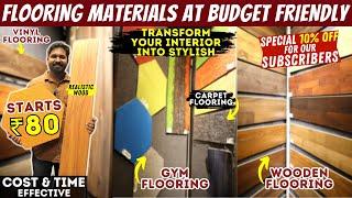 அசத்தலான FLOORING MATERIALS ரூ.80 முதல் | Best Flooring For Home | Interior Design Ideas | MK Reacts