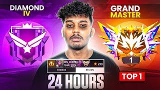 PUSHING  GRANDMASTER REGION TOP 1 IN 24 HOURS⏳️- Garena Free Fire