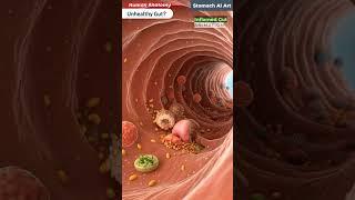 Inflamed Gut Animation | Gut Health | Stomach AI Art | 11