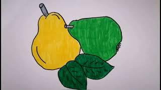 How to draw a pear. Draw simply