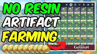 EASY Artifact Farming Route! 100 Artifacts per Day! | Genshin Impact