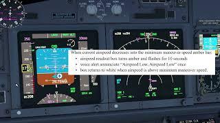 What happens when current airspeed decreases into the minimum maneuver speed amber bar?