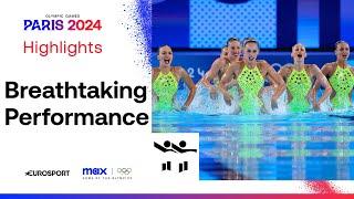 Italy's STUNNING performance in the Artistic Swimming team event  | #Paris2024 #Olympics