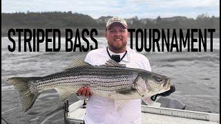 STRIPED BASS TOURNAMENT PT1. Boat Fishing. The Best Day of Striper Fishing I Have Ever Had.