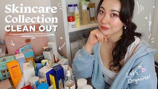 Cleaning Out my SKINCARE COLLECTION  declutter + organising~