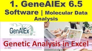How to use GeneAlEx Software for Molecular| Population Genetic Analysis in Excel #StudentsCanCreate|