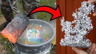 Molten Aluminum Into Orbeez made THIS: