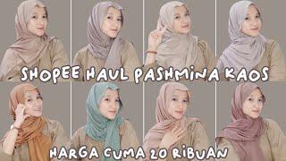 SHOPEE HAUL PASHMINA KAOS JERSEY | Cuma 20 Ribuan | Tutut Arinda Herawati