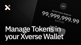 Manage Tokens in your Xverse Wallet