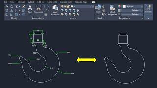 AutoCAD Practice Drawing | Crane hook in AutoCAD