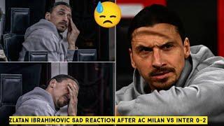  Zlatan Ibrahimovic Sad Reaction After AC Milan vs Inter Milan 0-2