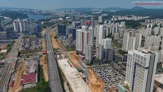 동탄1 동탄2 경부고속도로 지하화 / Dongtan New city, Gyeongbu Expressway, Korea Drone - 드론 |시네마틱아카이브-대한민국영상소스