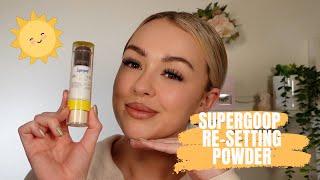 SUPERGOOP RE-SETTING POWDER TRY ON & REVIEW