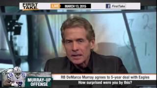 ESPN First Take - DeMarco Murray Signs With Eagles - How Surprised ?