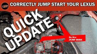 UPDATE: Lexus Owners Beware DON'T Jump Start Your Car Like This!