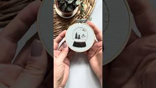 Embroidered Snow Globe Ornament