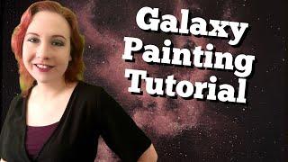 Bob Ross Tutorial Red Galaxy Nebula Oil Painting with LadyGalaga (CRI Jessie Mason)