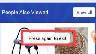 How to fix Press again to exit problem solve in Flipkart | Press again to exit problem solve