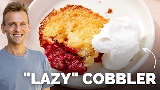 Lazy Raspberry Cobbler | A dessert recipe that's almost TOO easy?!
