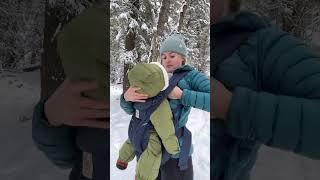 How To Breastfeed Baby on Winter Hike #winterhiking #hikingwithkids #momlife #breastfeeding #newmom
