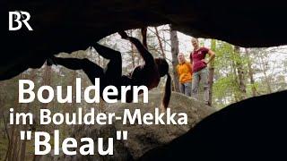 Bouldern in den Wäldern von Fontainebleau | Sandsteinblöcke im Bleau | Bergauf-Bergab | Berge | BR